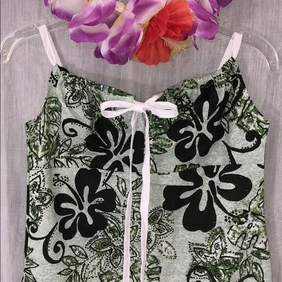 TAPA THREADS Short Aloha Dress Keyhole Tie Front - Picture 2 of 8